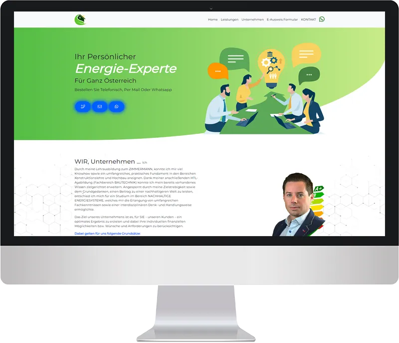 kundenwebseite energieausweis webdesign alcor webagentur wien