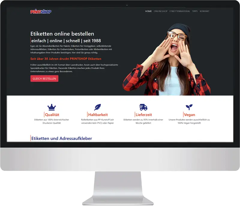 kundenwebseite printshop webdesign alcor webagentur wien